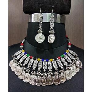Jeweljunk 1112867 <b>Fine</b> <b>Jewelry</b> <b>Set</b> Rhodium Plated Multi Beads for Navratri Elegant Necklace - Product Image 1
