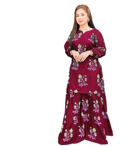 Chemise Readymade pour femmes avec Block Print Shararas pour femmes pakistanaises Readymade daily wear dress women Readymade clothing women - Product Image 1