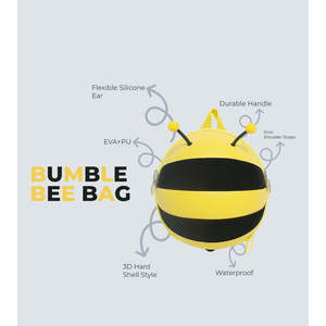 Bumble <b>Bee</b> Design Kids <b>Backpack</b> Lightweight & Waterproof Tykle 3D Imprint for Daily Use - Product Image 6