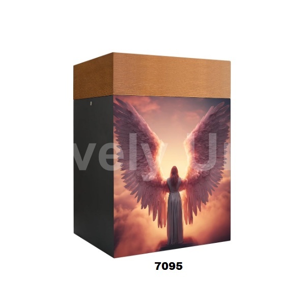 LUProducts 7095 Metal Cremation Urn for Human Ashes - Adult Funeral Urn for Burial Memorial