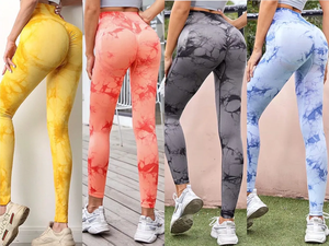 High Quality Women's XL High Waist Yoga Pants <b>with</b> <b>Pockets</b> Factory Wholesale Print <b>Leggings</b> Custom Logo Option - Product Image 5