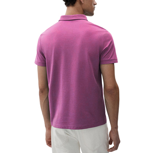 Polo en coton de haute qualité, couleur personnalisée, pour homme, décontracté, uni, manches courtes, coupe classique, rose. - Product Image 2
