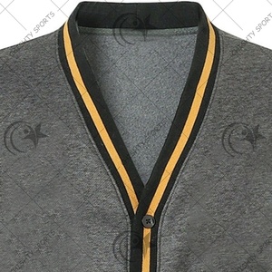 Cárdigan de punto personalizado con cuello en V, suéter de chenilla con letras delanteras, suéter de ropa de temporada de invierno para hombres - Product Image 5