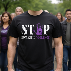 Camiseta de Concienciación para Hombres, Mujeres y Niños, Detén la Violencia Doméstica - Producto Promocional - Product Image 3