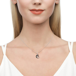 Collier Jeulia Mysterious Night Stars & Moon en argent sterling plaqué or 18 carats - Product Image 6