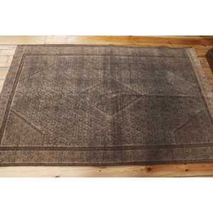 Vintage 3,8x6,3 ft Rug, Accent Turkish Rug, <b>Brown</b> Floral <b>Wool</b> Rug - Product Image 3