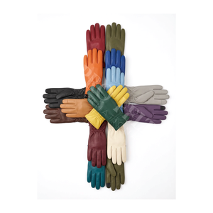 Gants en cuir chauds pour l'extérieur en saison froide, à grain doux, avec support élastique pour le poignet et forme ergonomique des doigts - Product Image 1