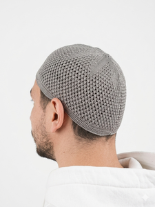 Lot de 12 bonnets de prière musulmans bleu marine pour hommes, Kufi Takke islamique à motif dentelle, tricoté à la machine, pour adultes, mosquée, Ramadan, Hajj - Product Image 2