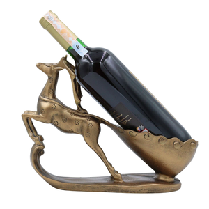 Porte-bouteilles de vin en cuivre antique en forme de vélo, décoration de table à domicile, organisateur de bouteilles de vin, porte-bouteilles de vin fait à la main - Product Image 2