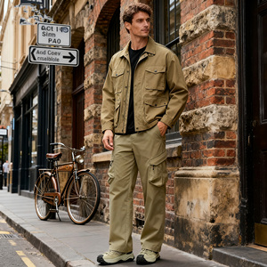 עיצוב חדש וכושר עבודה מכנסיים טקטיים ומכנסיים 100% כותנה המותניים אלסטי - Product Image 5