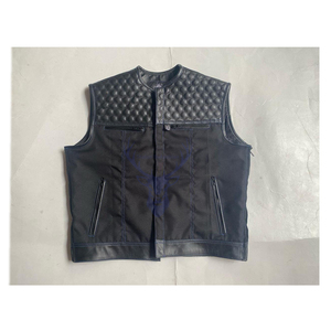 Qualité supérieure Meilleur prix Gilet en cuir véritable pleine fleur coupé Gilet Biker Gilet Gilet - Product Image 5
