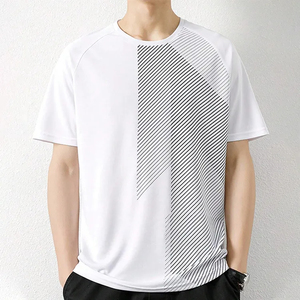 Top classement uni lourd 100% coton tenue décontracté impression personnalisée Logo col montant t-shirt surdimensionné hommes t-shirt pour hommes stock - Product Image 6