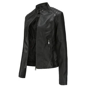 Veste en cuir noir de haute qualité pour motocross, coupe-vent, manches longues, motard, vêtements de course automobile en relief - Product Image 2