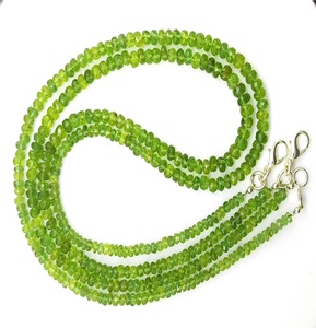 Botella Natural Apatita Verde 3 a 5 mm Tamaño Facetado Rondelle Beads 17 Pulgadas Collar - Product Image 4