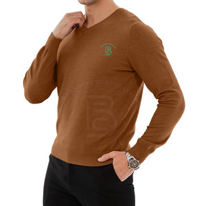 Camiseta de Manga Larga con Cuello en V para Hombre, Informal, de Algodón Suave y Cómodo - Product Image 2