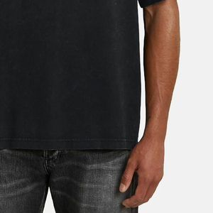 Logotipo personalizado Lavado ácido Hecho en fábrica Nueva llegada Hombres Lavado ácido Camiseta para la venta Longitud regular Hombres Lavado ácido Camiseta para la venta - Product Image 3