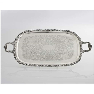 Plateau de service alimentaire en aluminium au design moderne Plateau de service à dessert en laiton Idéal pour les mariages et les événements Vaisselle élégante - Product Image 3