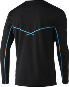 Chemise de pêche unisexe à manches longues bleu marine avec masque, cache-cou anti-UV et capuche antibactérienne UPF 50 - Product Image 6