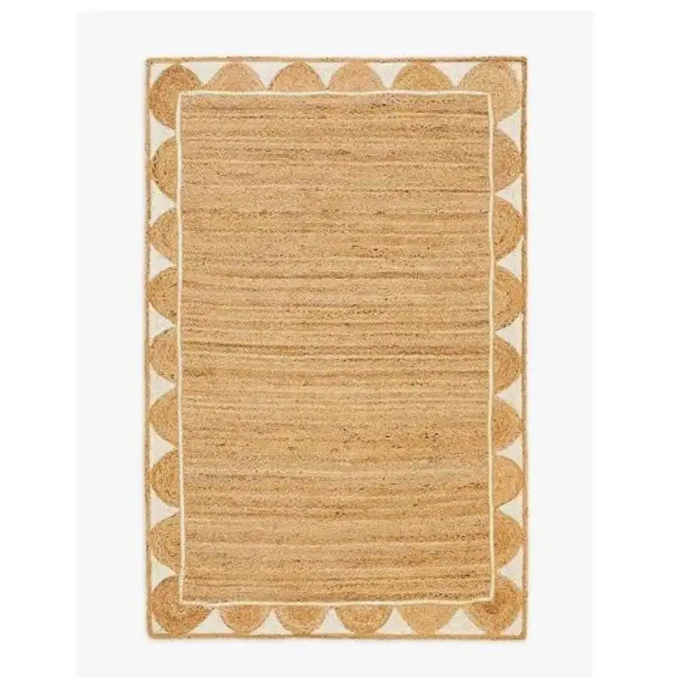 Karpet dan karpet ramah lingkungan karpet doa Muslim ukuran khusus pabrik India buatan tangan buatan tangan karpet bordir Jute