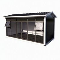 Maison modulaire en conteneur à structure en acier, préfabriquée, portable et démontable pour bureau de chantier, camp de travail et dortoir de travailleurs