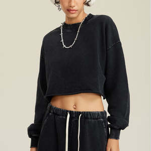 Sudadera de Mujer para Otoño/Invierno, Informal, Lisa, con Logotipo Frontal, Cálida, Premium, Estilo Urbano, Nuevo Diseño ODM, 100% Algodón - Product Image 4