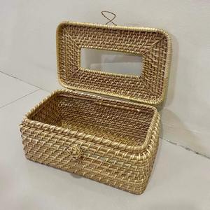 Porte-serviettes en rotin de qualité supérieure avec un design vintage pour la salle à manger, la cuisine, la décoration de table moderne et l'affichage fonctionnel - Product Image 5