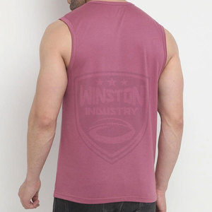 เสื้อกล้ามผู้ชายแขนกุดทำจากผ้าฝ้ายระบายอากาศบริการ OEM - Product Image 4