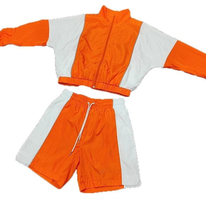 Ensemble coupe-vent en nylon Short coupe-vent et veste coupe-vent en nylon réfléchissant avec fermeture éclair Ensemble short coupe-vent deux pièces - Product Image 4