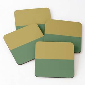 1291 Mango Wood/Acacia Wood Over Printed Tea Serving <b>Coasters</b> 4 Pieces <b>Set</b> - Product Image 5