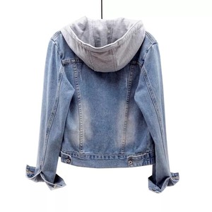 Mujeres Señoras Chaqueta Abrigo Con Capucha Top Sudaderas Con Capucha Jeans Casual Manga Larga Azul - Product Image 4