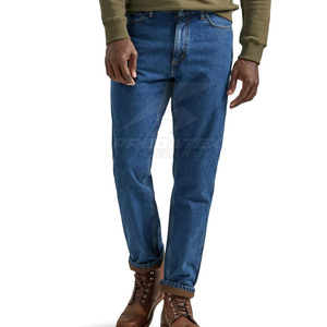 Pantalones vaqueros de hombre de algodón 100% al por mayor, ropa de calle transpirable y lavable para el invierno para adultos - Product Image 1