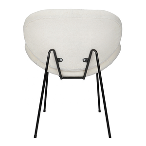 <span class=keywords><strong>Chaise</strong></span> d'appoint contemporaine blanche <span class=keywords><strong>chaise</strong></span> de salle à manger en velours rembourrée avec dossier bas incurvé pour <span class=keywords><strong>cuisine</strong></span> salon dîner - Product Image 3