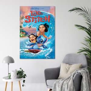 For Disney Lilo & Stitch Wave Surf <b>Poster</b> Modern Design Style for Wall Decor Made of Paper - Product Image 3