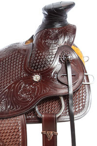 Silla de Montar Western Horse Premium de Cuero para Rodeo, Modelo Wade Ranch Roping405, Diseño Personalizable, Fabricada a Mano - Product Image 5