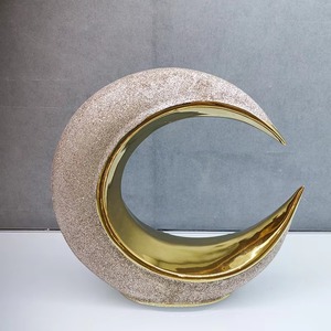 Recién llegado, decoración de cerámica, la mayoría de las ventas, nuevo diseño, increíble calidad, escultura de Arte de porcelana dorada galvanizada - Product Image 3