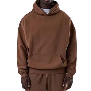 Sweat-shirt à capuche surdimensionné pour homme, streetwear d'hiver personnalisé, 100% coton molletonné, avec poche, design écologique, OEM, 2 pièces - Product Image 1