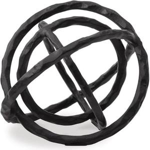 Diseño de firma Barlee Escultura de metal negro Adorno decorativo abstracto moderno Decoración para el hogar Escultura pulida moderna Acento - Product Image 1