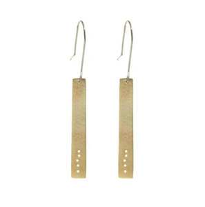 ต่างหูทองเหลืองขัดเงาเคลือบทองทำมือจากโรงงานโดยตรง รุ่นสำหรับงานปาร์ตี้  มีสีให้เลือกตามสั่ง พร้อมส่งออก - Product Image 2