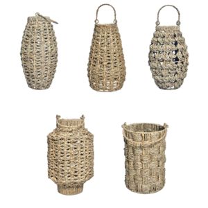 Vietrustic Top Sale Interior Lantern Seagrass Jute Lantern Handmade Outdoor Hanging Lanterns - Product Image 1