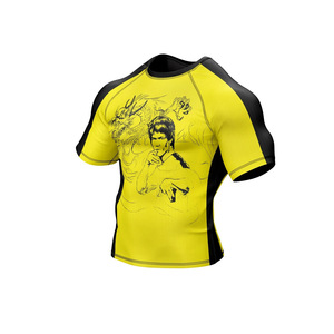 T-shirt de compression à manches longues en polyester à séchage rapide pour homme, idéal pour la course et l'entraînement, avec logo personnalisé MMA 2025 – Rashguard de gym - Product Image 6