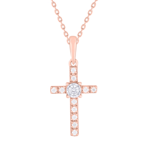 Rikhava Real Diamond Cross colgante cadena buen precio accesorio de moda para boda compromiso o fiesta - Product Image 6