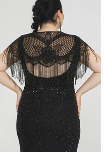 Cape perlée glamour personnalisée fabriquée à la main Cape respirante de style fête pour les occasions spéciales pour les clients et les revendeurs de vêtements - Product Image 2