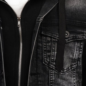 Chaqueta vaquera con capucha superventas profesional de color elegante corte perfecto calidad superior precio de descuento - Product Image 3