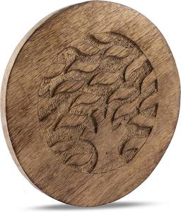 Remache de madera de Acacia para platos calientes, alfombrilla de remache de madera Natural hecha a mano, decoración del hogar, nuevo - Product Image 4