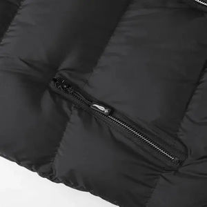 Veste et gilet pour hommes de grande taille Excellent manteau thermique sans manches en duvet Polyester pour hommes Sweat à capuche amovible chaud grande taille - Product Image 6