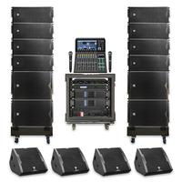 Haut-parleur Line Array passif double 10 pouces (8+4+4) en bois, série LA, 700W/500W, XLR/Speakon, montage mural/plafond/sol