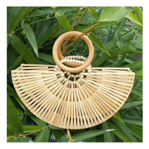 Bolsa de bambú diseñada con bolsa de bambú 100% Material natural de alta calidad perfecto para vacaciones de verano Moda y accesorios de playa - Product Image 2