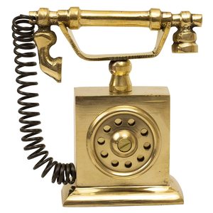 Téléphones en laiton fabriqués à la main de haute qualité pour bureau à domicile finition plaquée or matériau ABS petit moyen filaire-pour hôtels - Product Image 4