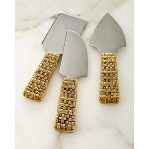 Wholesale Stainless Steel Gold Plated <b>Cheese</b> Slicer <b>Set</b> With New Amazing Maroon Wooden Handwork Flat Design Handle - Product Image 5