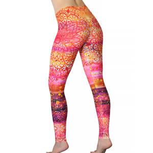 Pantalones de Yoga de cintura alta con bolsillos personalizados Control de barriga entrenamiento correr gimnasio Fitness Leggings para mujeres hechas de cuero Spandex - Product Image 6